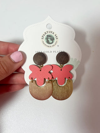 Spartina Pentas Flower Earrings Pink