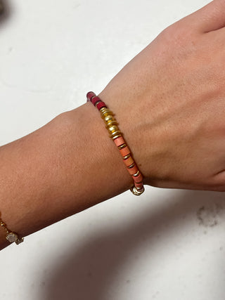 Spartina Pony Stretch Bracelet Pink/Orange