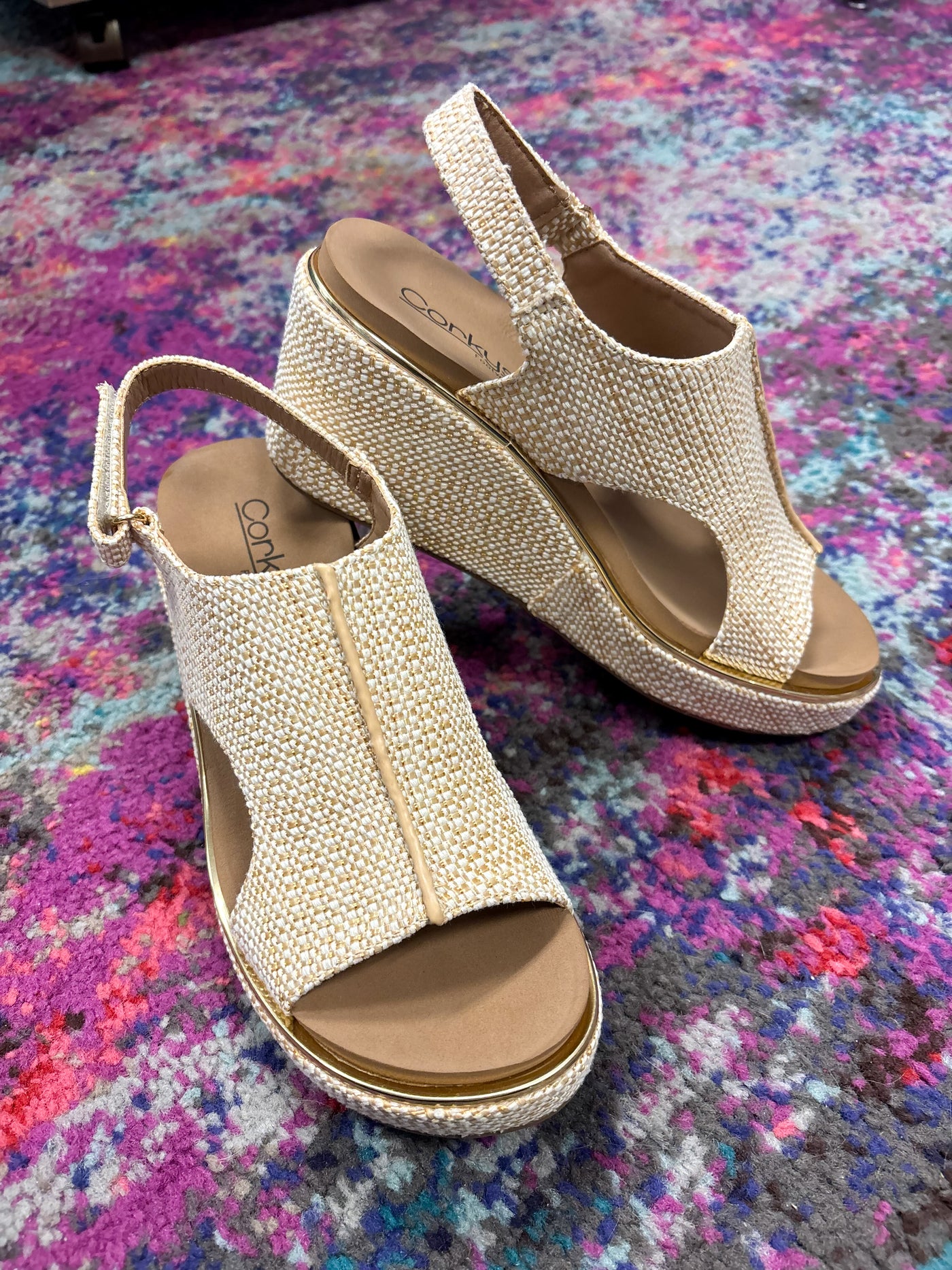 Corky's Carley Wedge Sandals Raffia