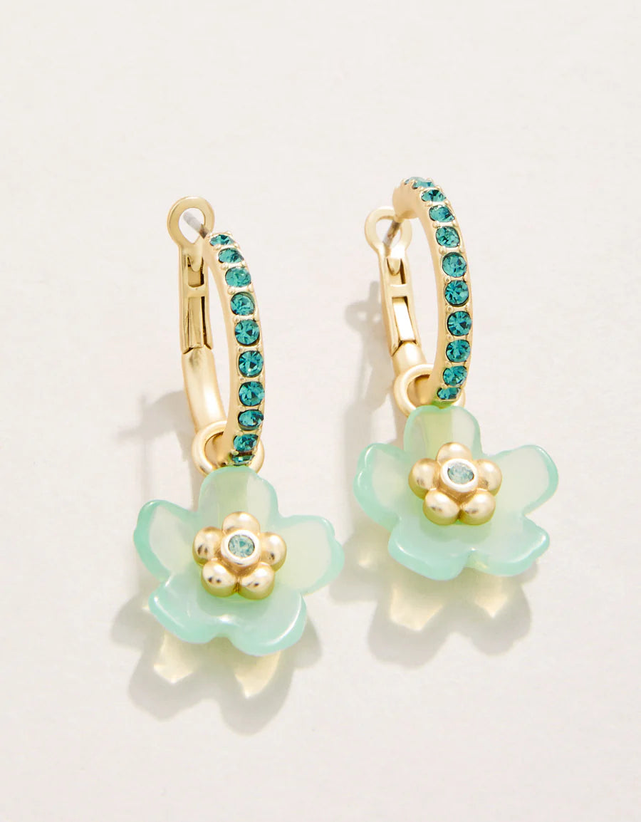 Spartina Yarrow Flower Earrings Sea Foam