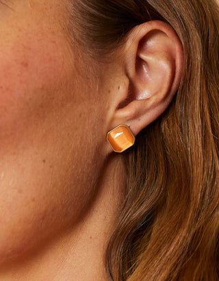 Spartina Chateau Stud Earrings Optic Sunstone