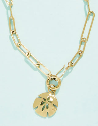 Spartina Splash Sand Dollar Charm Necklace 18”