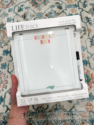 Custom Beach Glass Dry Erase Board 8x8