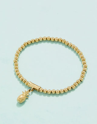 Spartina Splash Charming Stretch Bracelet 4mm Pineapple