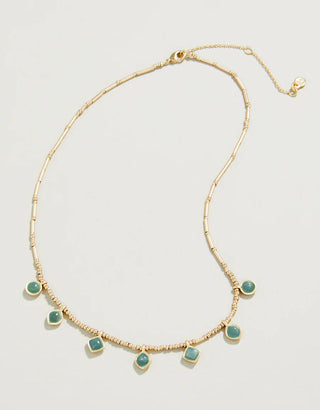 Spartina Maera Bitty Bead Necklace 15” Amazonite