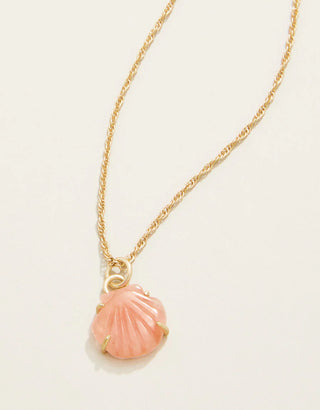 Spartina Carved Shell Necklace 18” Coral