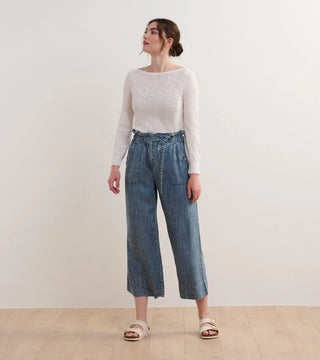 Hatley 3/4 Sleeve Knit Breton - White