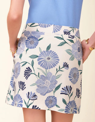 Spartina Jersey Skort Ogeechee Daisy Blue