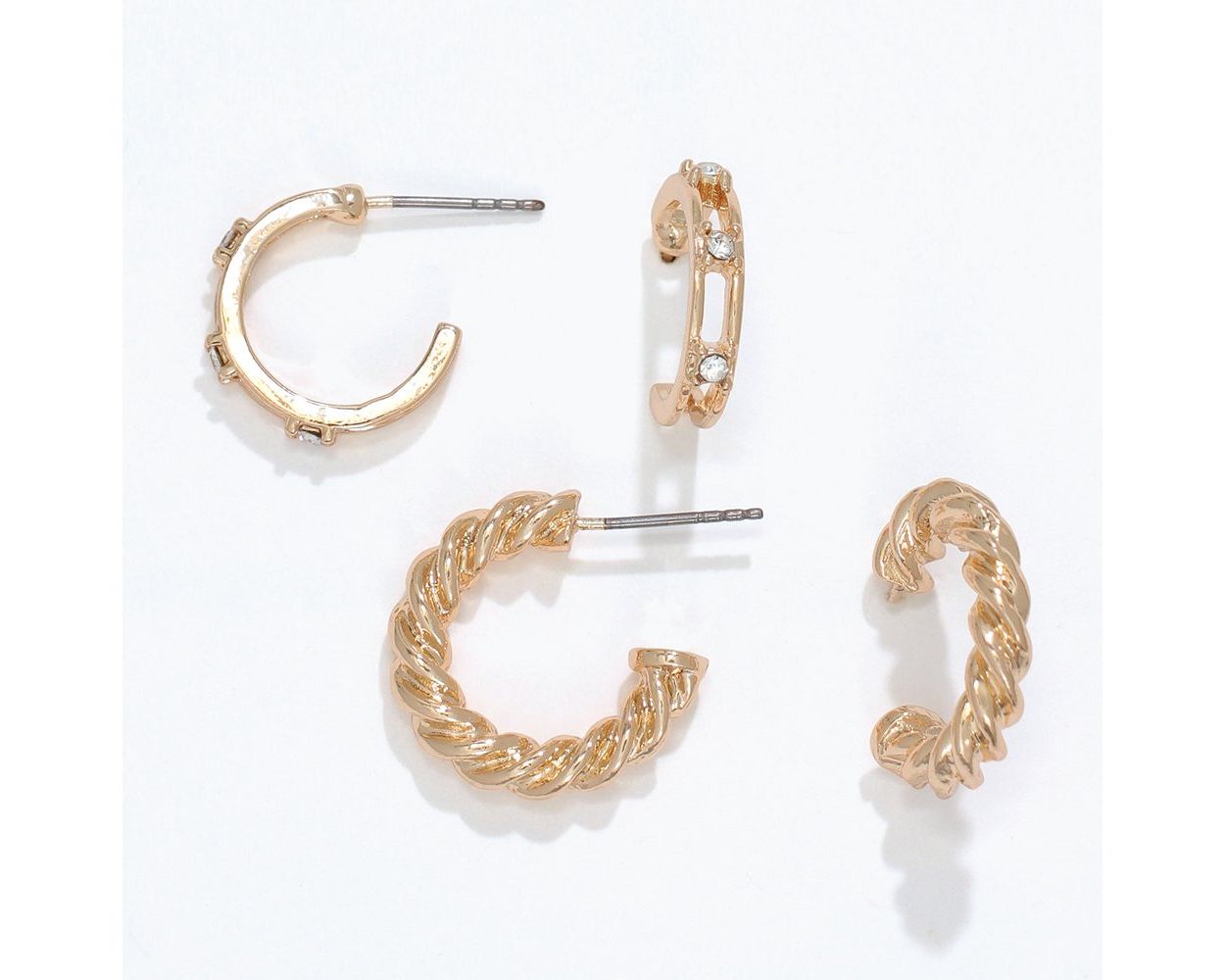 Studded Hoop Set Earrings