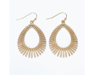 Gold Burst Drop Earrings