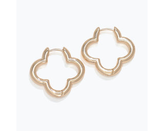 Clover Huggie Hoops