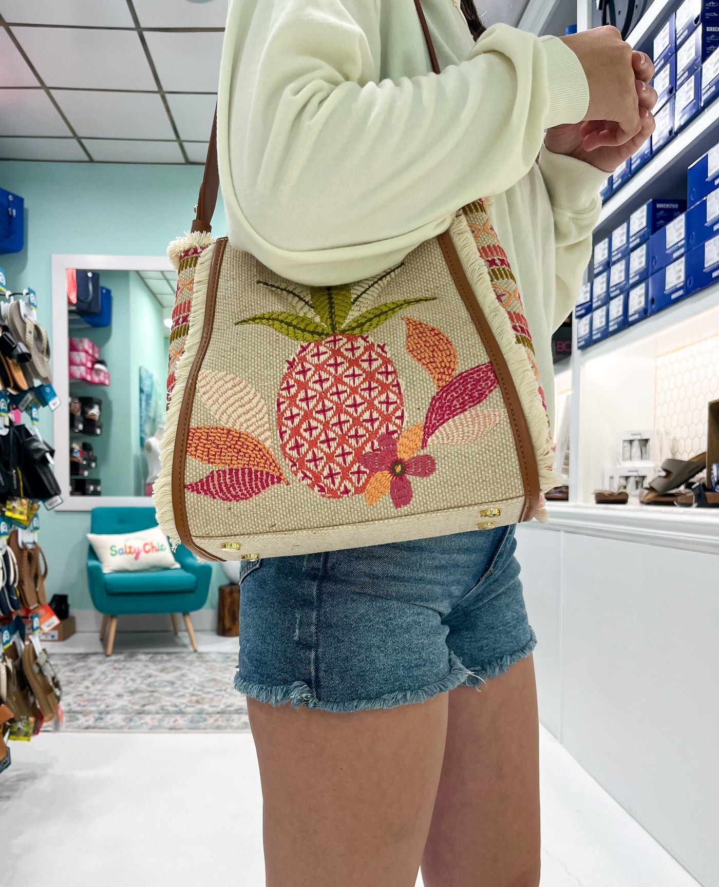 Spartina Melody Bucket Callawassie Pineapple Bag