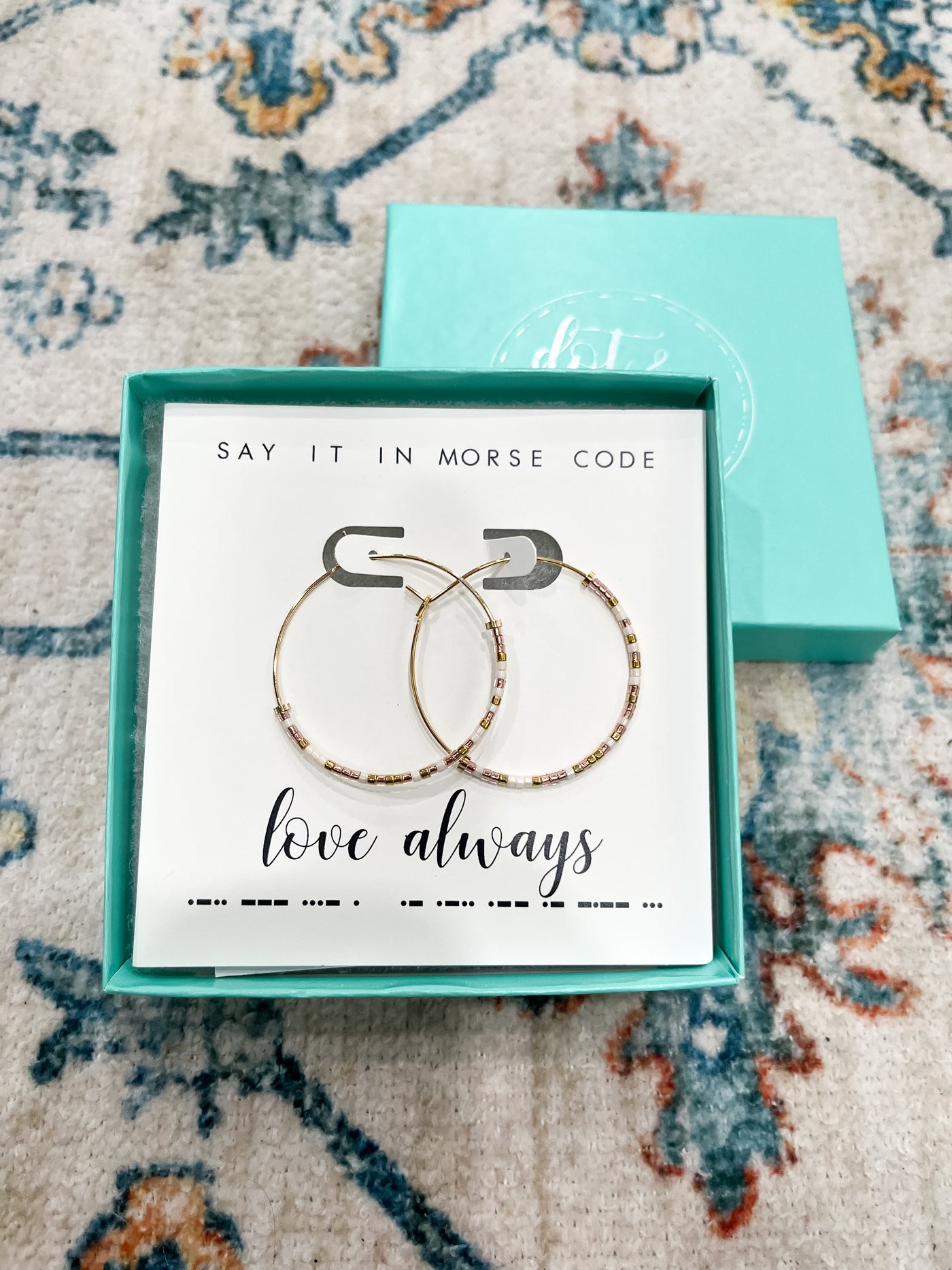 Dot & Dash Love Always Hoop Earrings