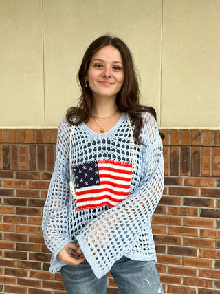 Pol American Flag Hoodie Sweater