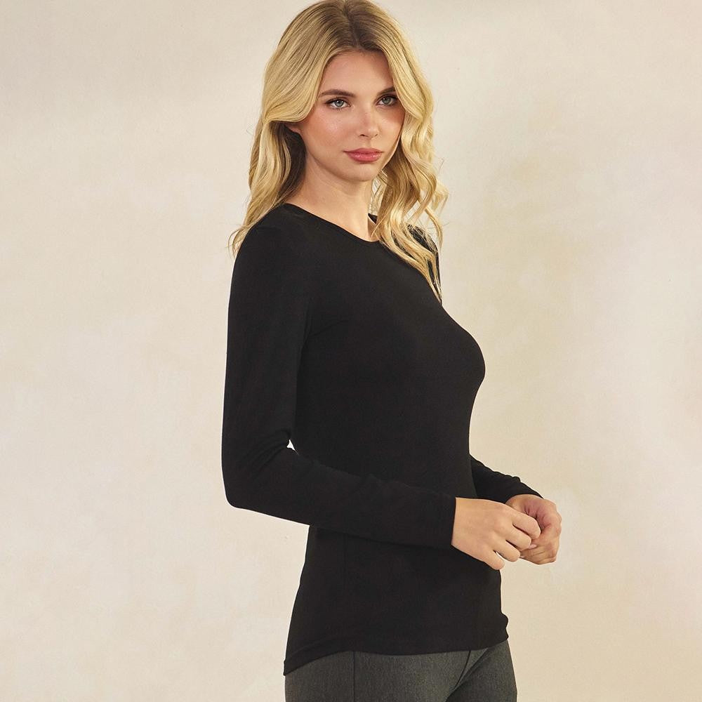 Pure Comfort Ribbed Long Sleeve Top