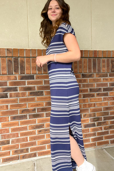 Hatley Blake Dress - Patriot Blue Stripes