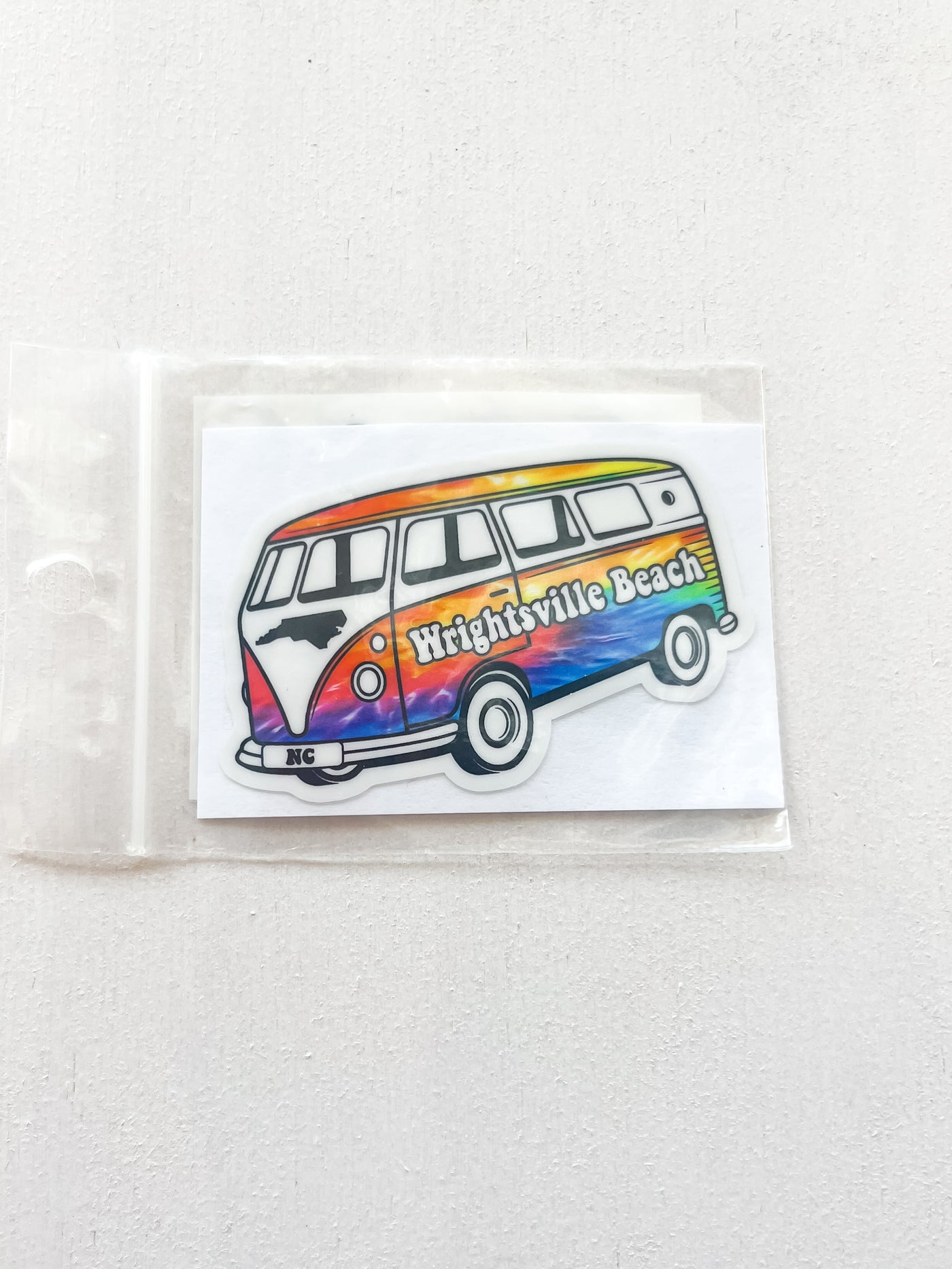 Wrightsville Beach Tie Dye Van Sticker