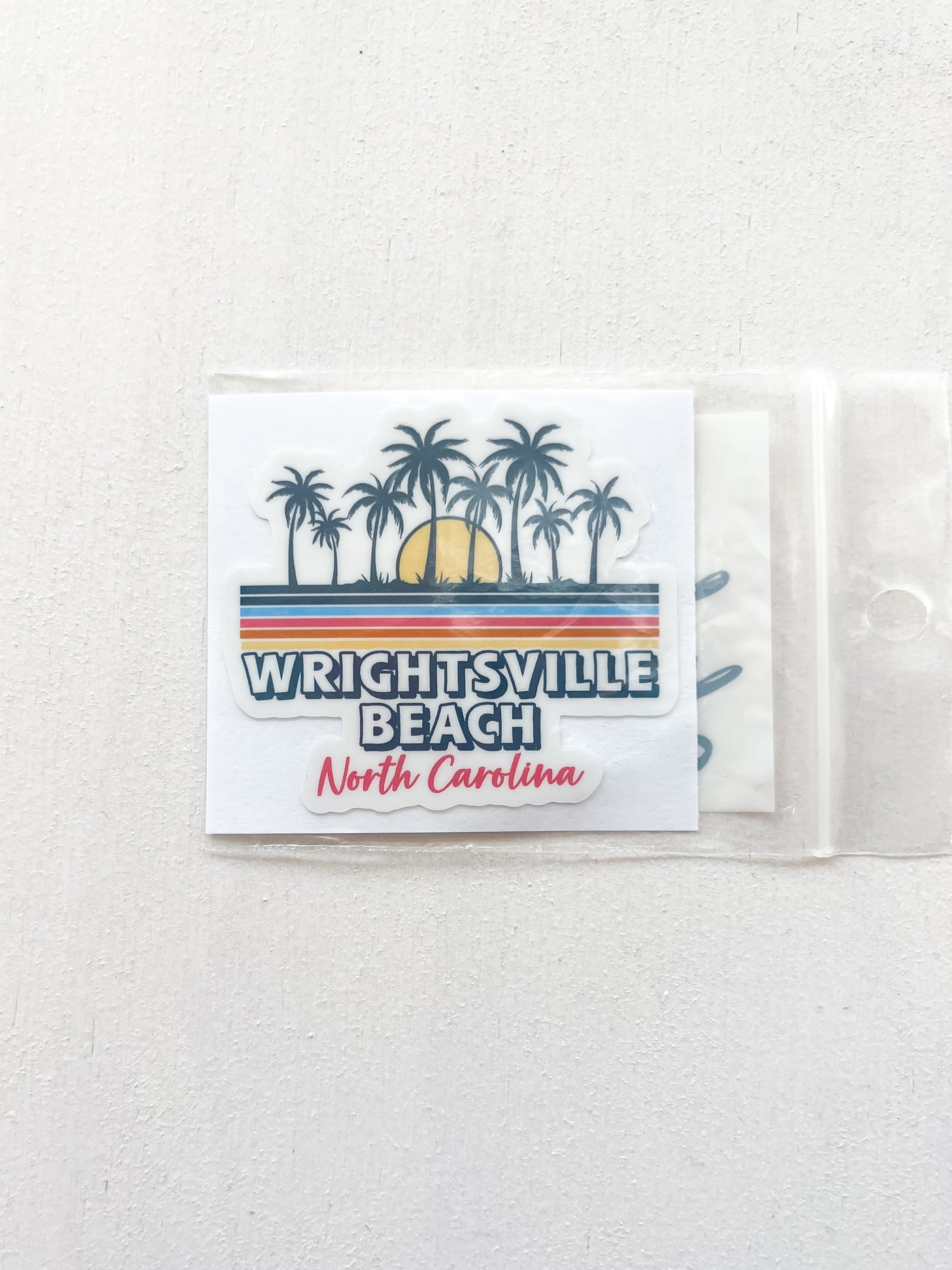 Wrightsville Beach Rainbow Palm Sticker