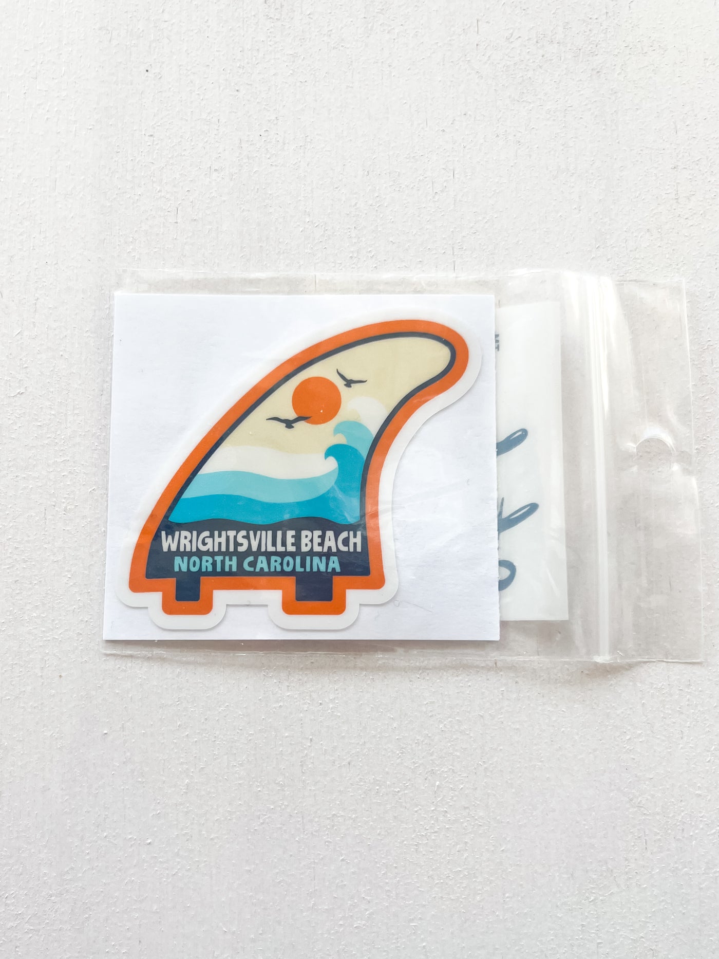 Wrightsville Beach NC Shark Fin Sticker