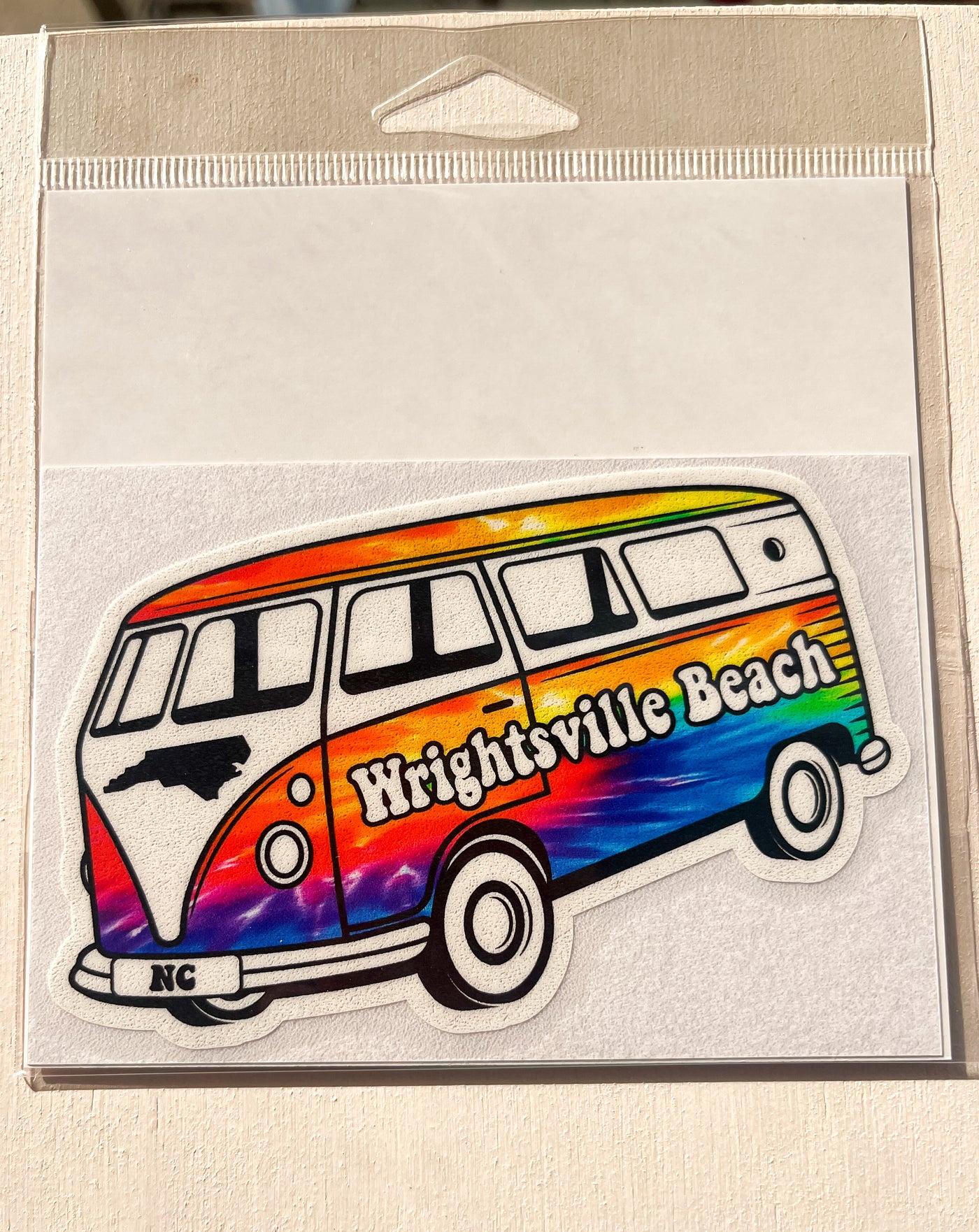 Wrightsville Beach Tie Dye Van Sticker