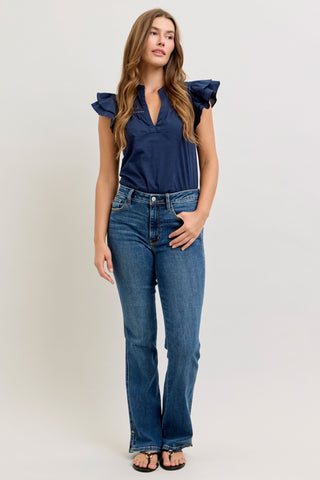 Judy Blue Mid Rise Bootcut with Slit