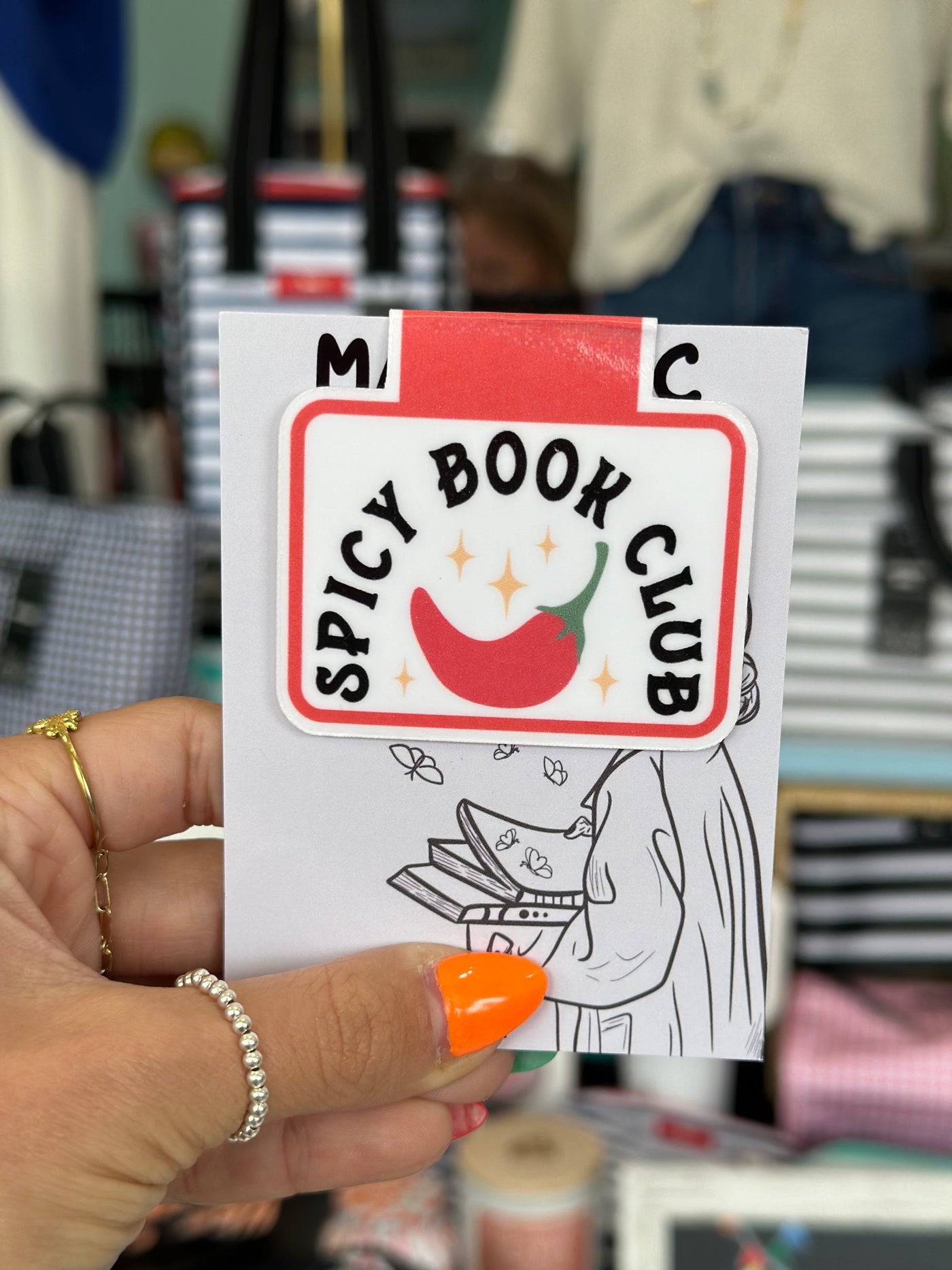 Spicy Book Club Magnetic Bookmark