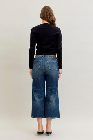 Judy Blue High Waist Wide Crop Utility