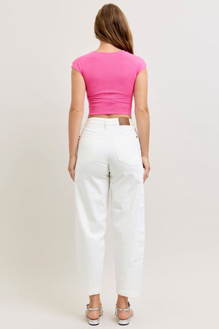 Judy Blue High Waist Rigid Magic Panel Barrel