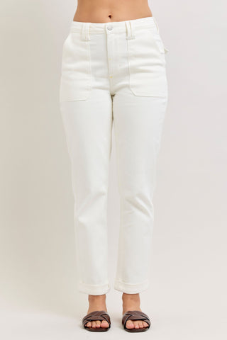 Judy Blue High Waist White Weekender