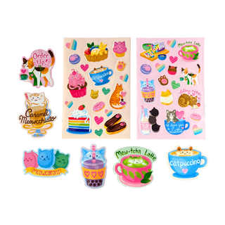 Stickiville Cat Cafe Scented Stickers