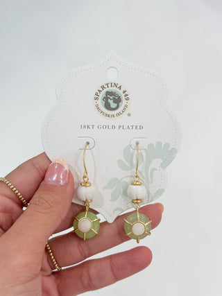 Spartina Chechessee Earrings White/Jade