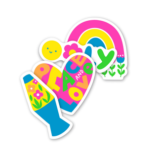 Stickiville Peace and Love Vinyl Stickers