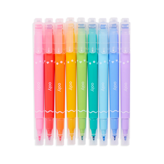 Confetti Stamp Double-Ended Markers - Set of 9