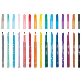 Rainbow Sparkle Glitter Markers - Set of 15