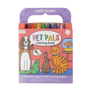 Carry Along! Coloring Book and Crayon Set - Pet Pals - Set of 9 Crayons