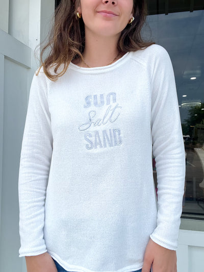 Lulu B "Sun Salt Sand" Embroidered Sweater
