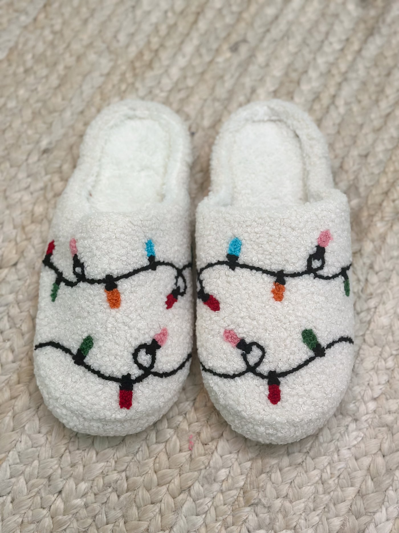 Shiraleah Christmas Lights Slippers