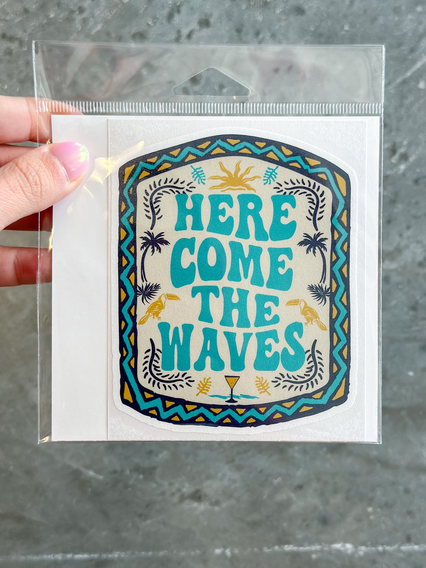 Here Comes The Waves Sticker