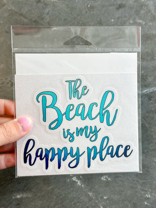 The beach is my happy place sticker