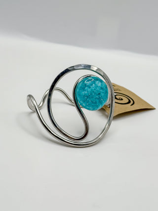 Open Curly Q Stone Cuff