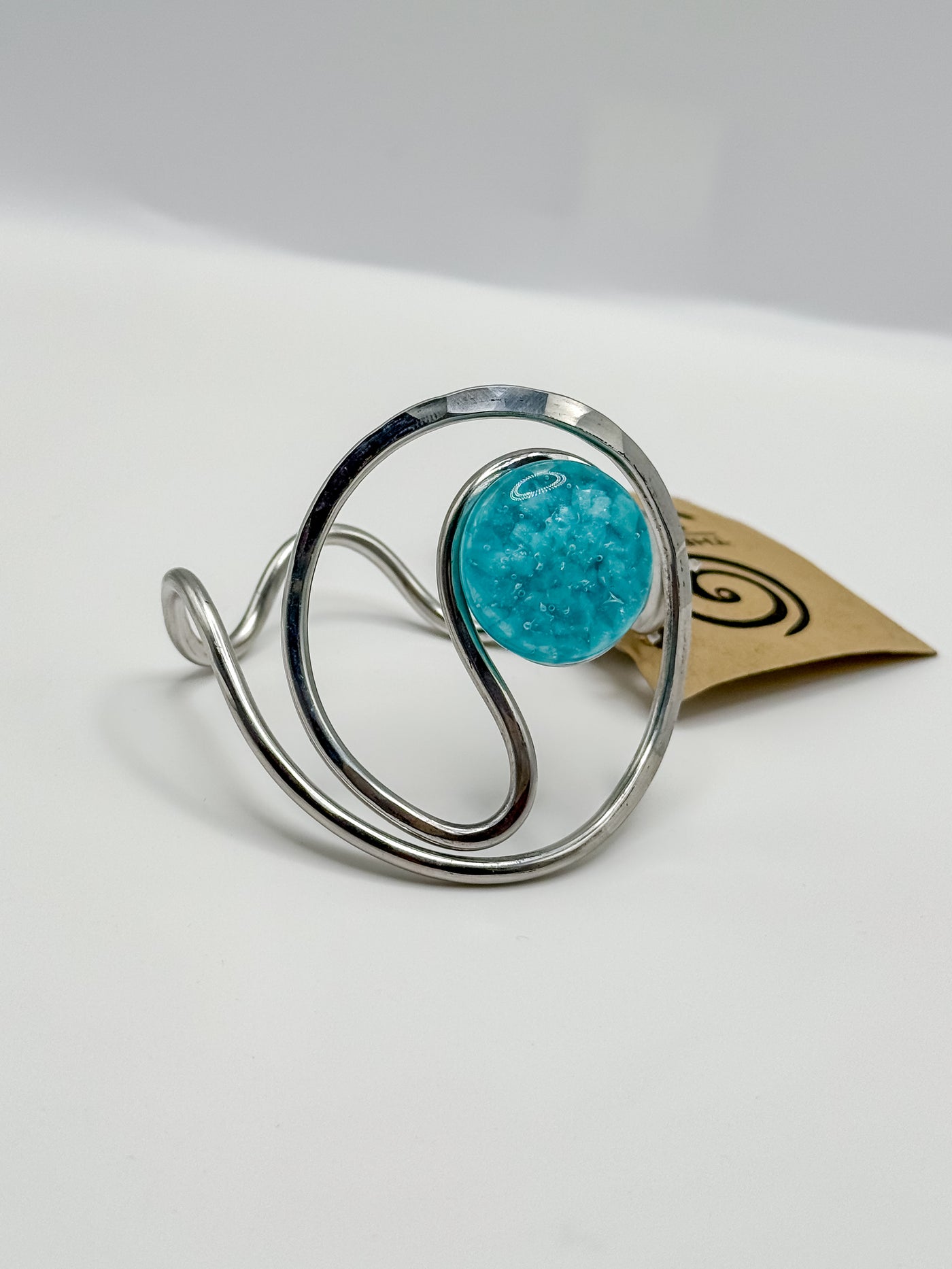 Open Curly Q Stone Cuff