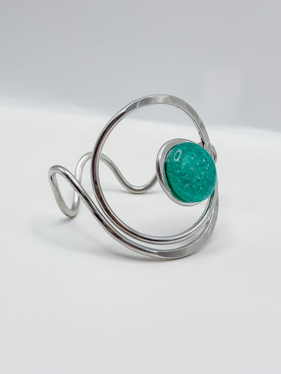 Open Curly Q Stone Cuff