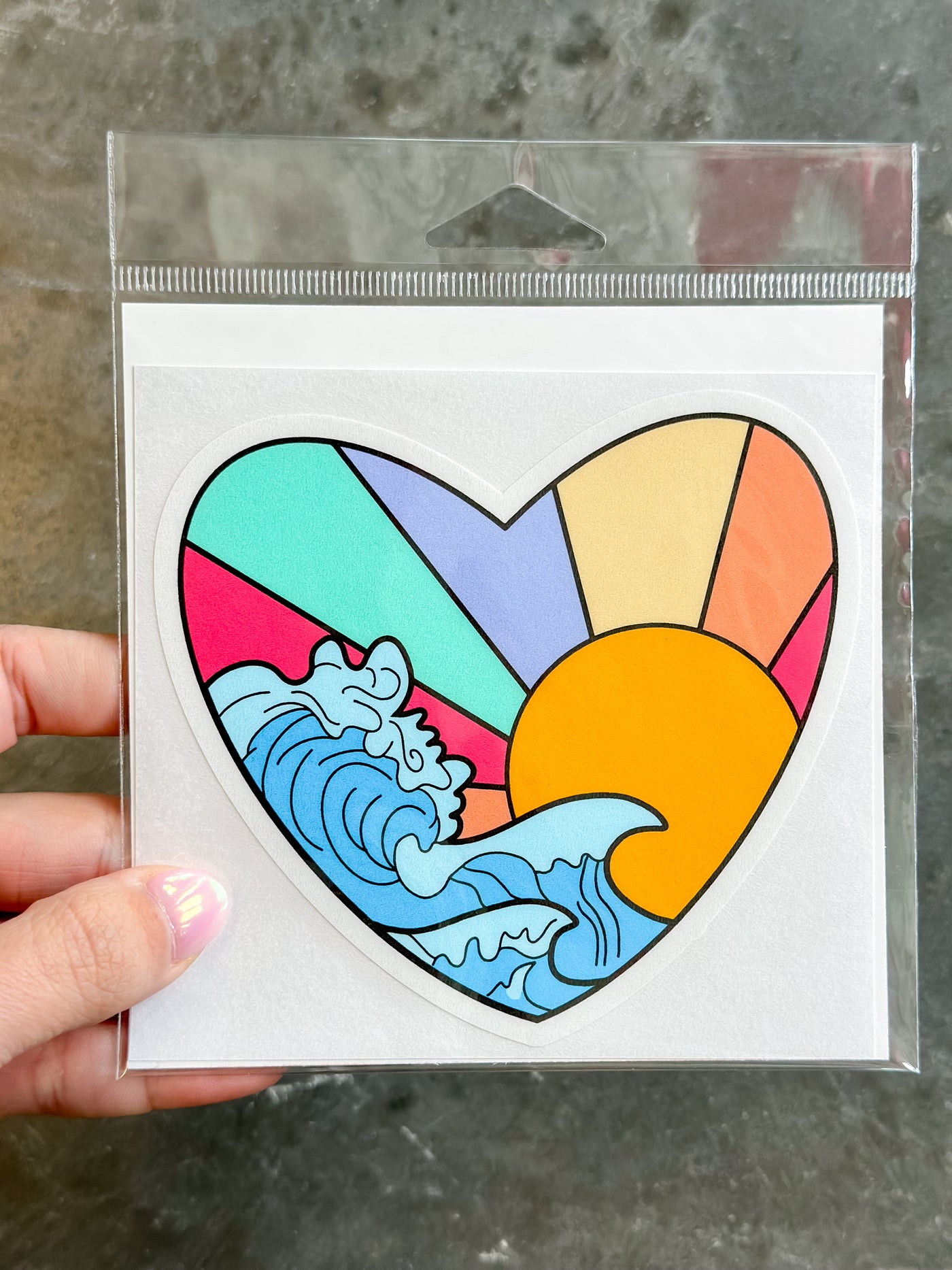 Sun & Wave - Heart Sticker