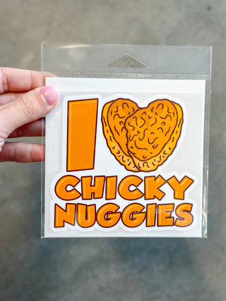 I Heart Chicken Nuggies Sticker