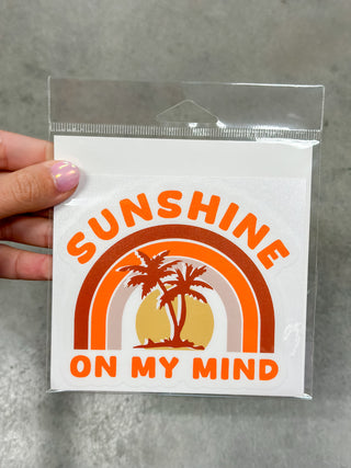 Sunshine on my mind-Palm Trees Sticker