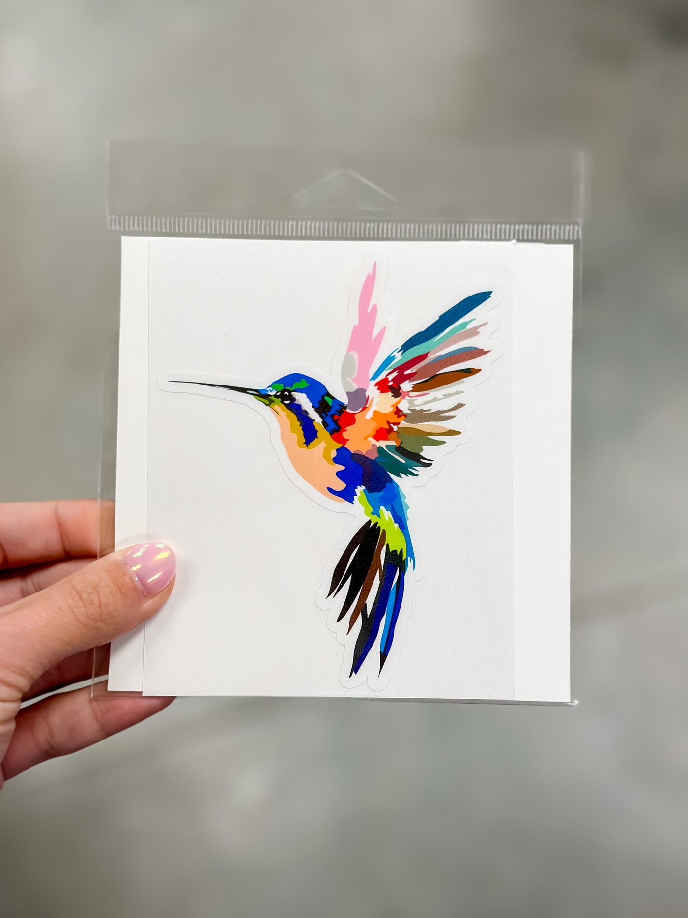 Colored Humming Bird Sticker
