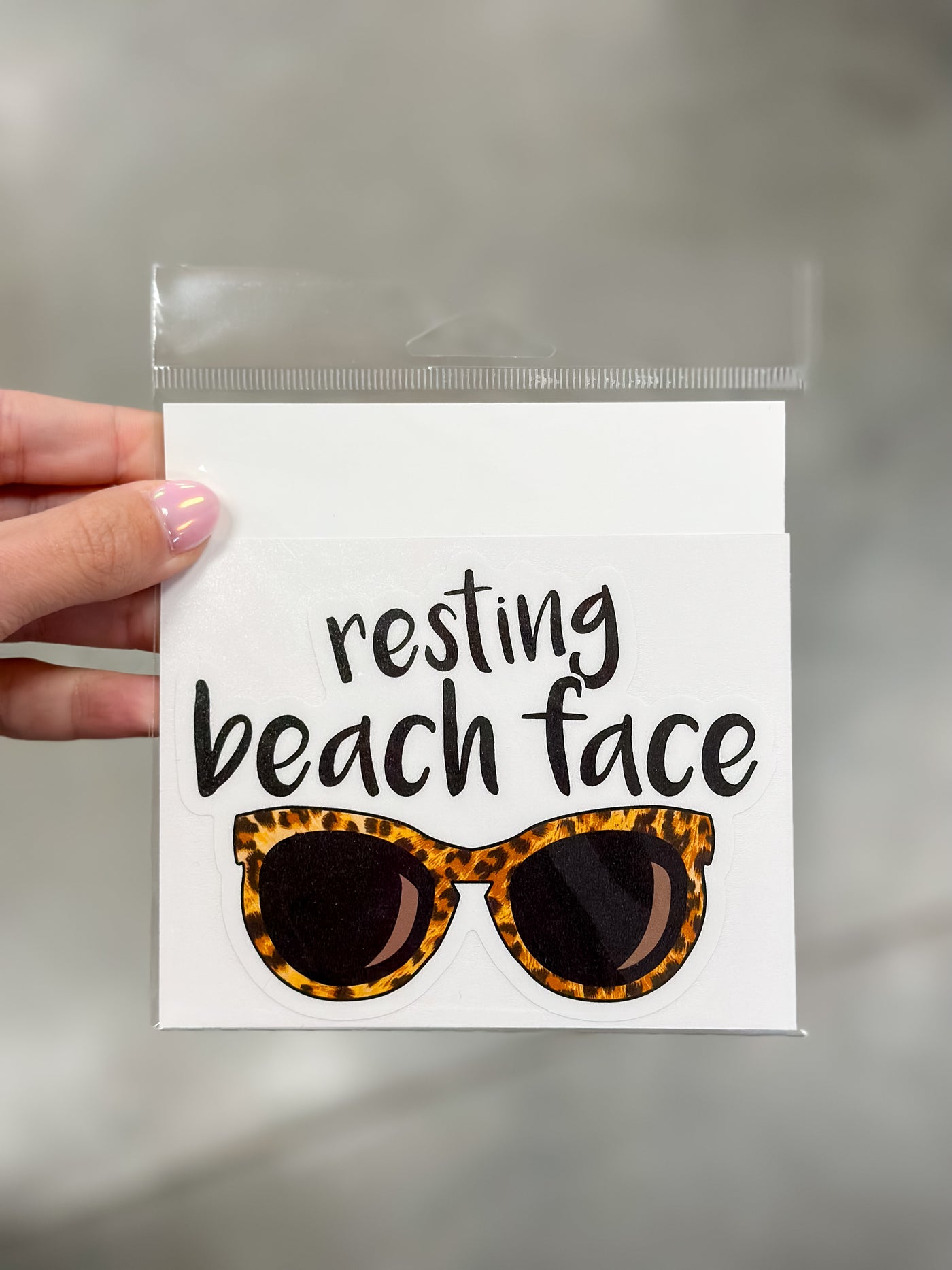 Resting Beach Face - Sunglasses Sticker
