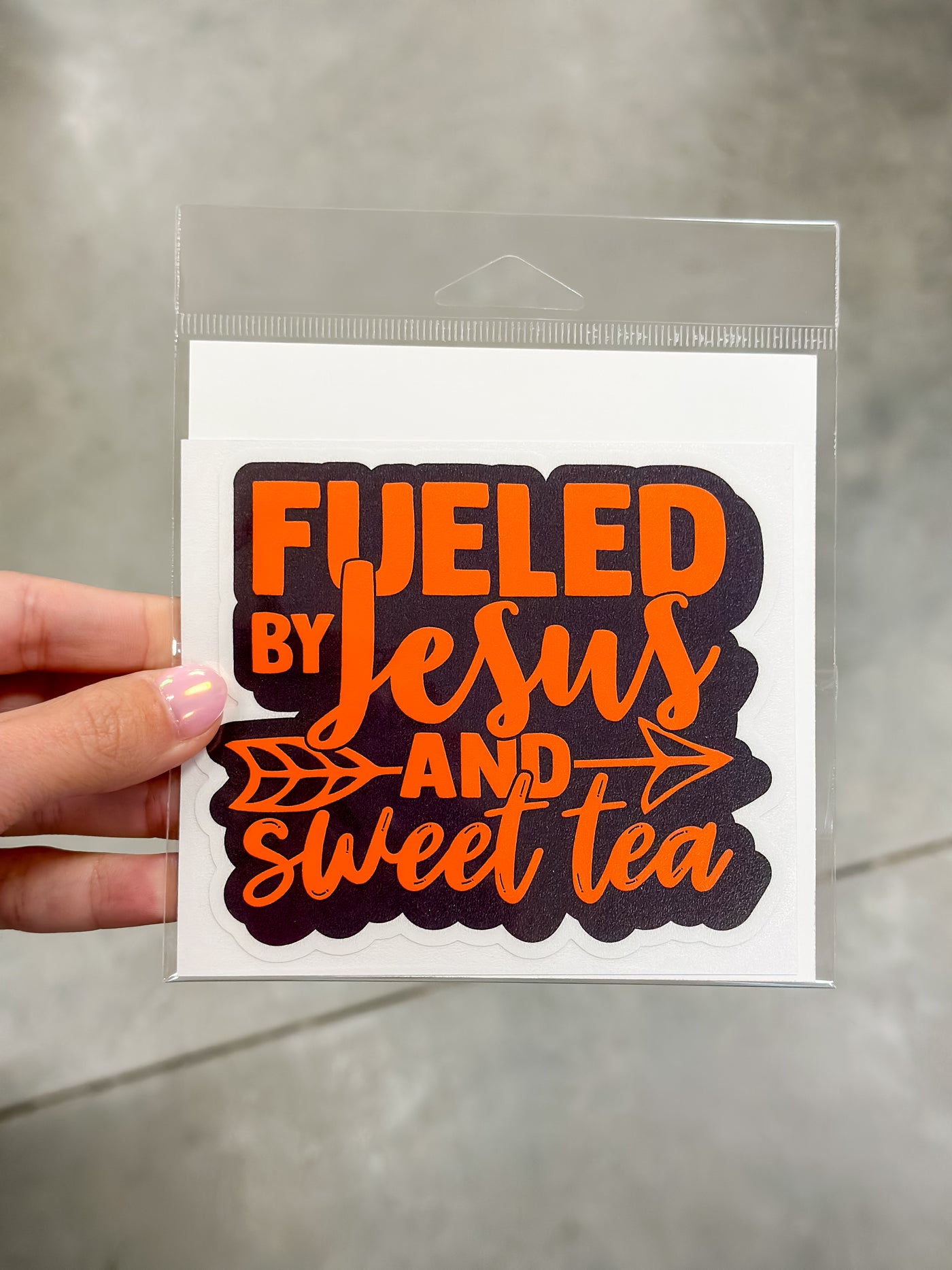 Fueled by Jesus and sweet tea Sticker
