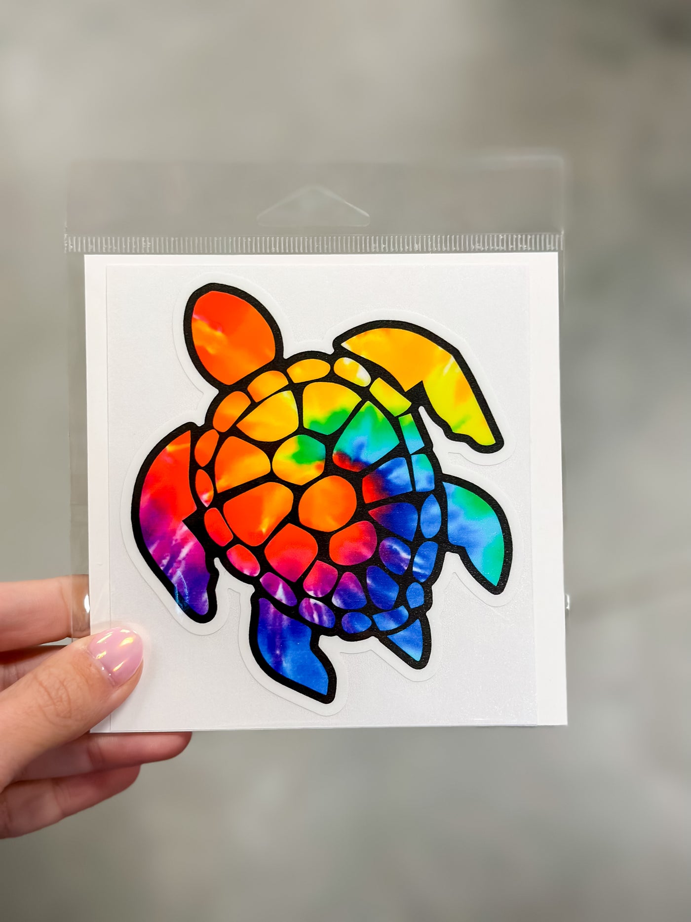 Tye Dye Turtle Sticker