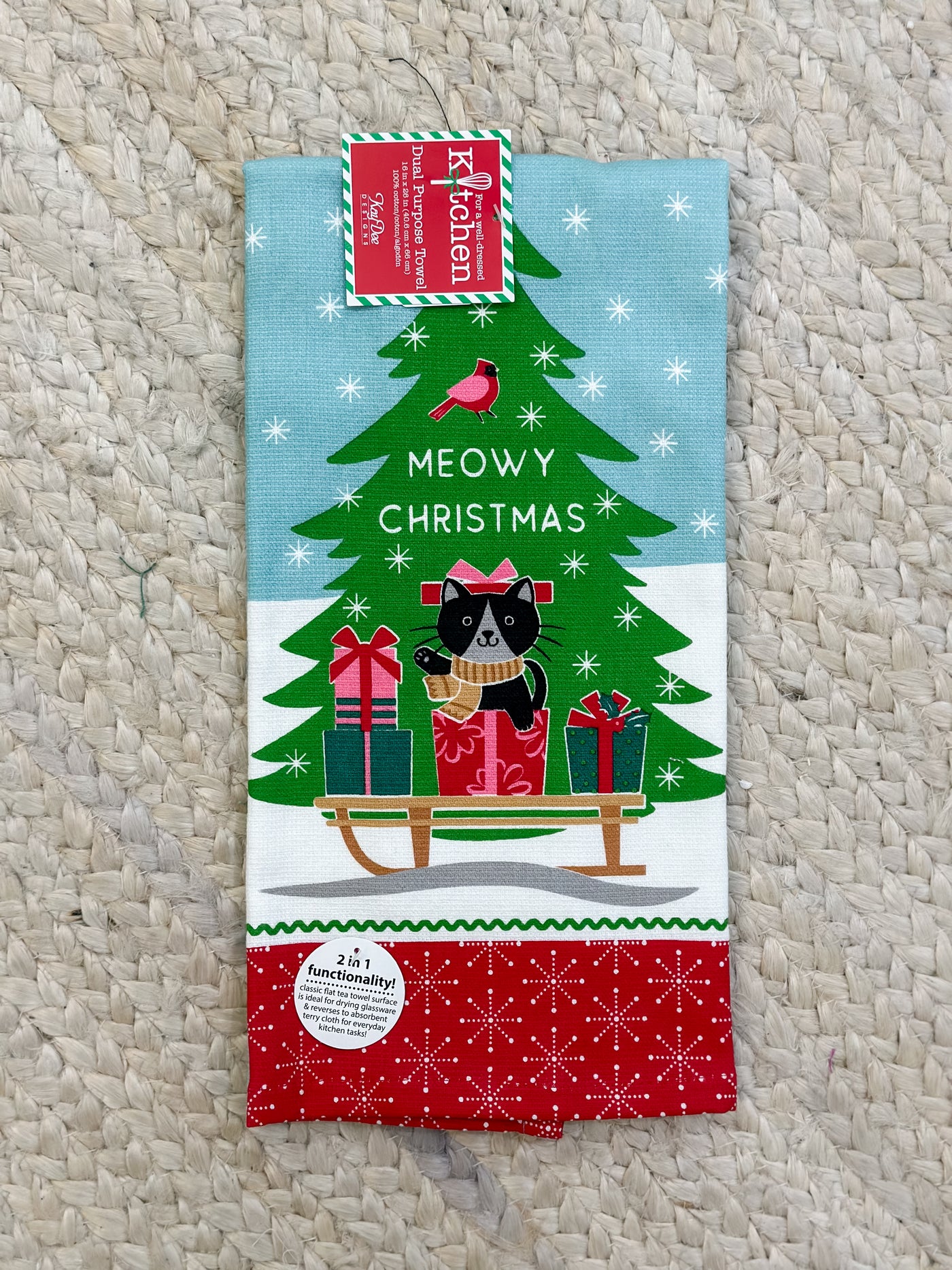 Meowy Christmas Dual Purpose Kitchen Towel